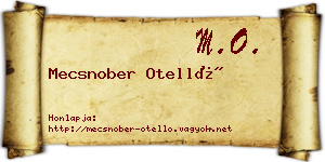 Mecsnober Otelló névjegykártya